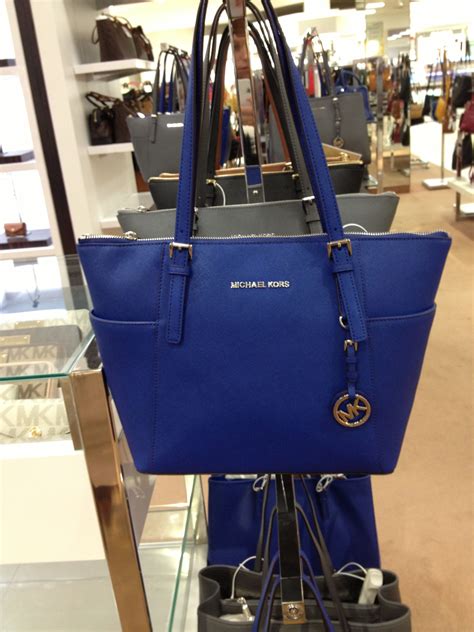 michael kors neoprene tote royal blue|michael kors ladies blue totes.